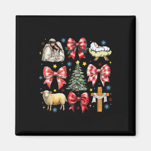 Jesus Birth Weihnachtscoquette Bow Krippe Szene Magnet