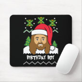 Jesus Birthday Boy Ugly Christmas Style Mousepad (Mit Mouse)