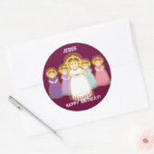 Jesus Birthday Sticker-Customize Runder Aufkleber (Umschlag)