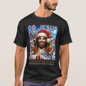 Jesus Birthday Ugly Sweater Knitting Religious T-Shirt (Vorderseite)