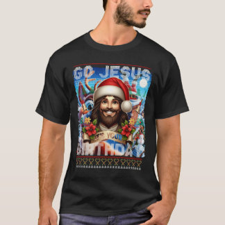 Jesus Birthday Ugly Sweater Knitting Religious T-Shirt