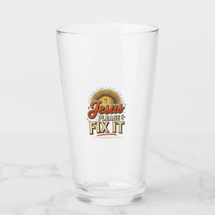 Jesus Bitte Repariere Es Vintage Christliche Typog Glas