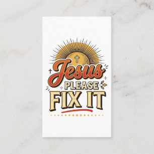 Jesus bitte repariere es Vintage christliche Typog Visitenkarte