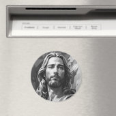 Jesus Black and White Magnet (In Situ (Geschirrspüler))