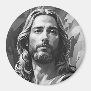 Jesus Black and White Magnet