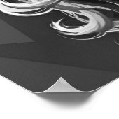 Jesus Black and White Poster (Ecke)