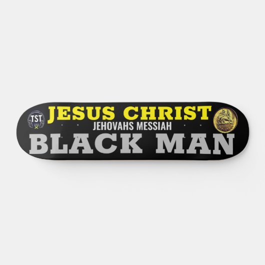 JESUS BLACK MAN JMT 7 3/4" Skateboard Deck (Horizontal)