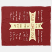 Jesus Blanket - Rote Fleece (Vorderseite (Horizontal))