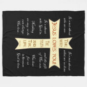 Jesus Blanket - Schwarz Fleecedecke (Vorderseite (Horizontal))