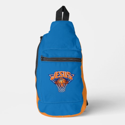 JESUS - Blau und Orange Crossbody Bag (Vorderseite)