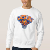 JESUS - Blau und Orange Sweatshirt (Vorderseite)