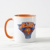 JESUS - Blau und Orange Tasse (Links)