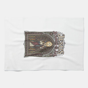 Jesus Bleiglas Jesus Bleiglas Kathedrale Geschirrtuch