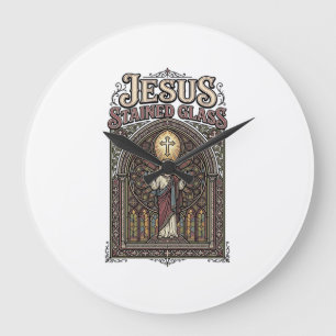 Jesus Bleiglas Jesus Bleiglas Kathedrale Große Wanduhr