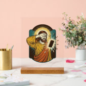 Jesus blendet die maximale Helligkeit des Telefons Acrylschild (Hochzeit)