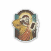 Jesus blendet die maximale Helligkeit des Telefons Aufkleber (Vorderseite)