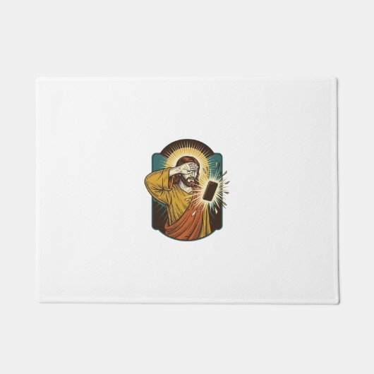 Jesus blendet die maximale Helligkeit des Telefons Fußmatte (Vorderseite)