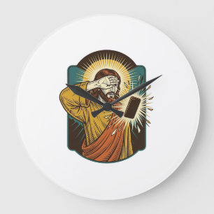 Jesus blendet die maximale Helligkeit des Telefons Große Wanduhr