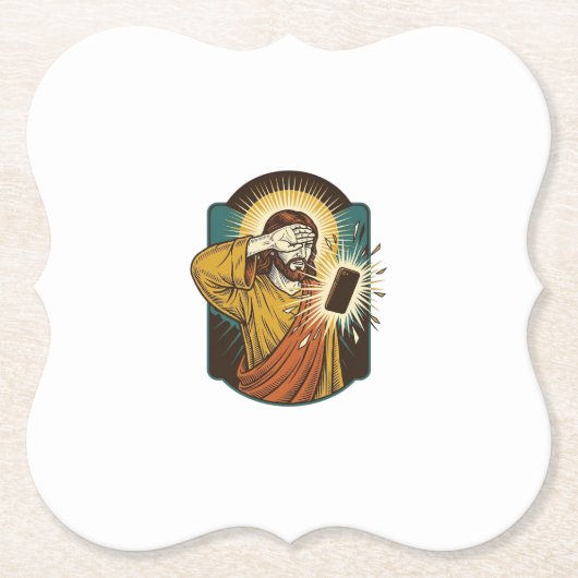 Jesus blendet die maximale Helligkeit des Telefons Untersetzer (Vorderseite)