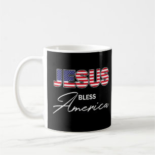 Jesus Bless America Usa Patriotic Christlich Kaffeetasse