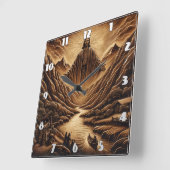 Jesus Blessing Valley in der Abenddämmerung Quadratische Wanduhr (Winkel)