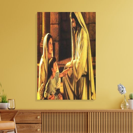 Jesus Blessing Wrapped Canvas Leinwanddruck (Insitu (Wohnzimmer))