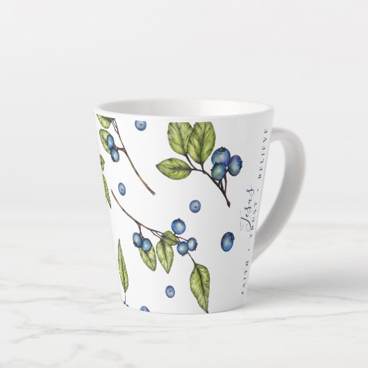 Jesus & Blueberries Milchtasse (Rechte Ecke)