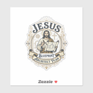 Jesus Blueprint Architekt Plan Jesus Blueprint Arc Aufkleber
