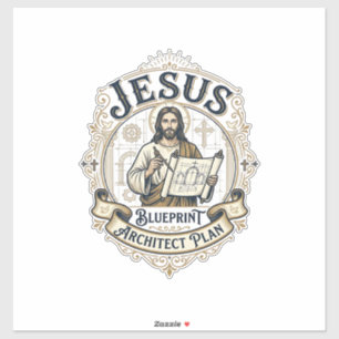 Jesus Blueprint Architekt Plan Jesus Blueprint Arc Aufkleber