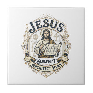 Jesus Blueprint Architekt Plan Jesus Blueprint Arc Fliese