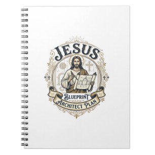 Jesus Blueprint Architekt Plan Jesus Blueprint Arc Notizblock