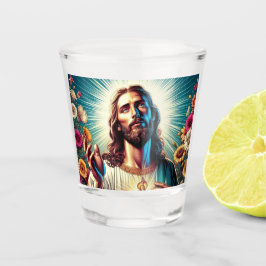 Jesus Blume hat Brille geschossen! Schnapsglas