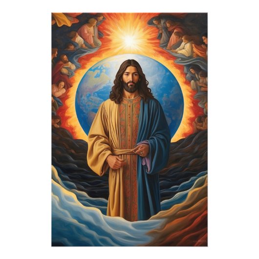 *~* Jesus Blume Heilung Erde Universum AP50 Kosmis Fotodruck (Vorne)