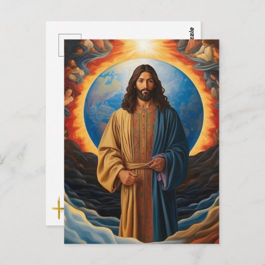 *~* Jesus Blume Heilung Erde Universum AP50 Kosmis Postkarte (Vorne/Hinten)