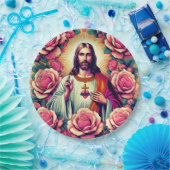 Jesus Blume Papier Teller! Pappteller (Party)