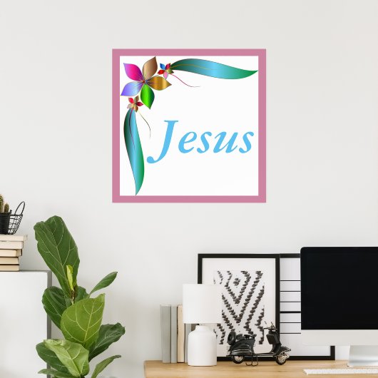 JESUS BLUME RIBBON POSTER (Heimbüro)