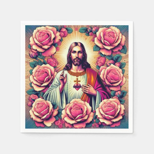 Jesus Blume Servietten! Serviette (Vorderseite)