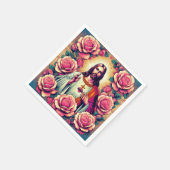 Jesus Blume Servietten! Serviette (Ecke)