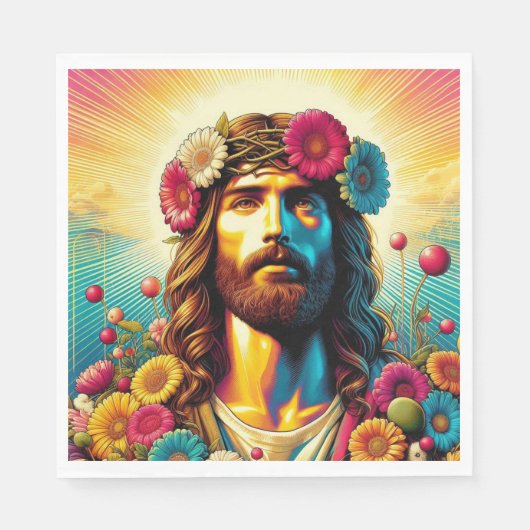 Jesus Blume Servietten! Serviette (Vorderseite)