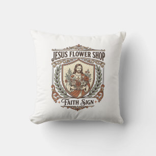 Jesus Blumenladen Glaubensschild Jesus Blumenladen Kissen