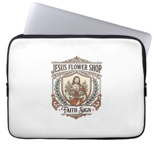 Jesus Blumenladen Glaubensschild Jesus Blumenladen Laptopschutzhülle