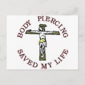 Jesus ‚Body Piercing‘ Postkarte (Vorderseite)