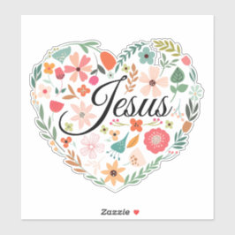Jesus Boho Christlich Heart Motif Inspiration Aufkleber