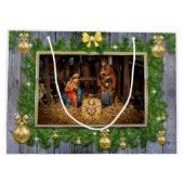 Jesus Born Große Geschenktüte (Rückseite)