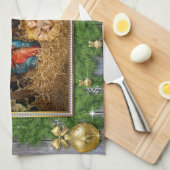 Jesus born manger geschirrtuch (Viertel Falte)