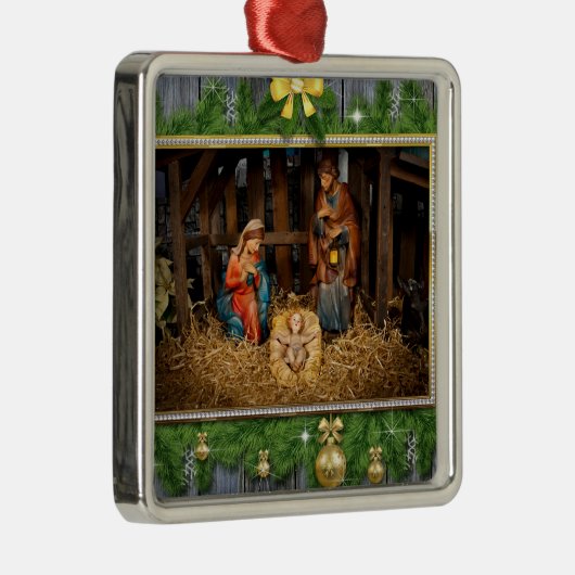 Jesus Born Ornament Aus Metall (Rechts)