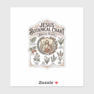 Jesus Botanischer Chart Biblische Pflanzen Jesus B Aufkleber