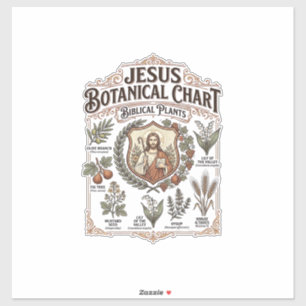 Jesus Botanischer Chart Biblische Pflanzen Jesus B Aufkleber