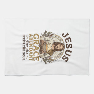 Jesus Bowling Vintage-Shirt Christliches Grafik_1 Geschirrtuch