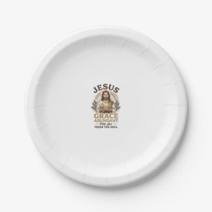 Jesus Bowling Vintage-Shirt Christliches Grafik_1 Pappteller
